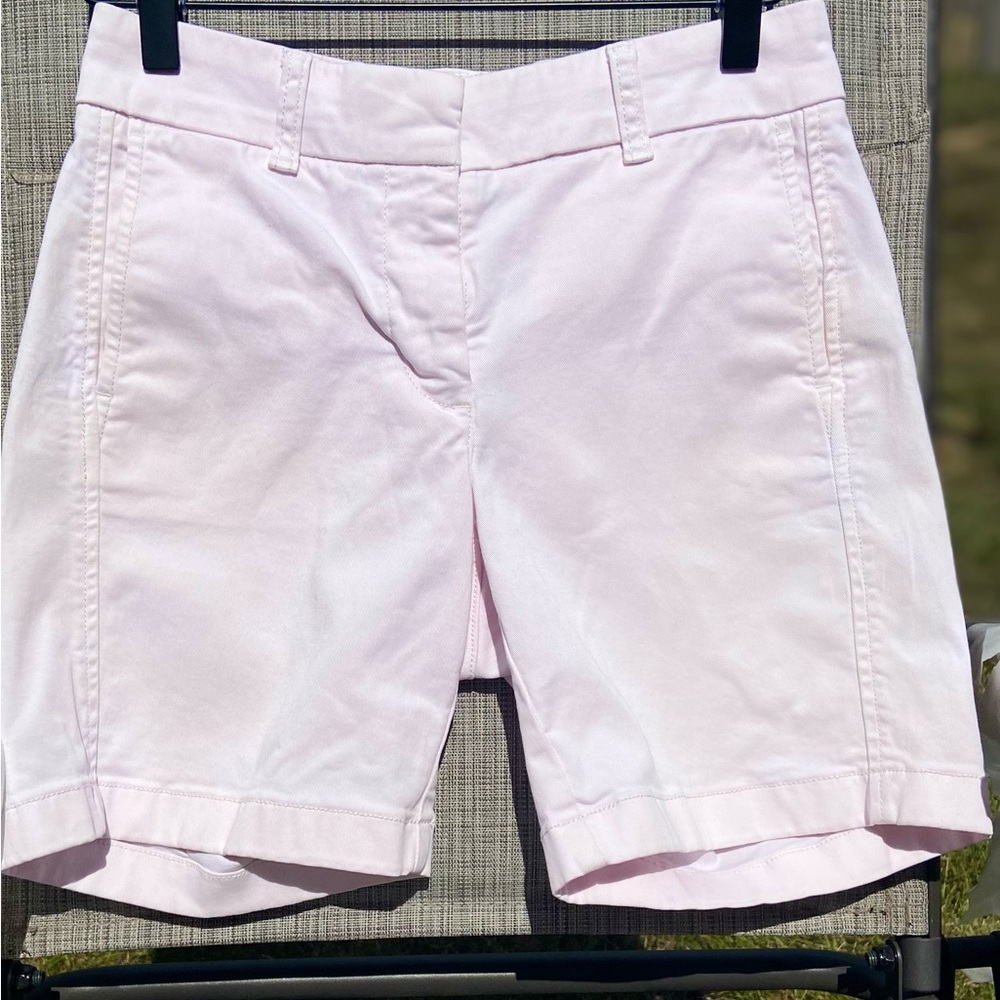 J Crew light pink 7” chino shorts
